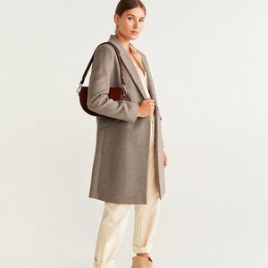 Mango lapels wool coat, XS, great condition
